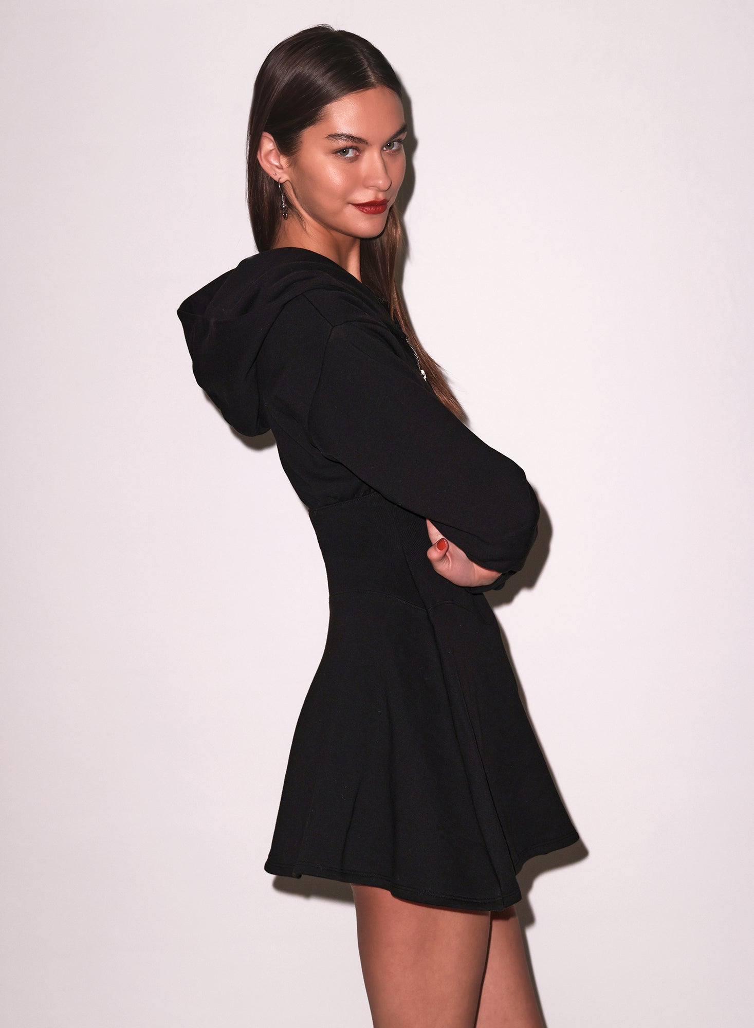 Unzip me hoodie in black