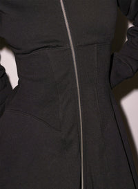 Unzip me hoodie in black