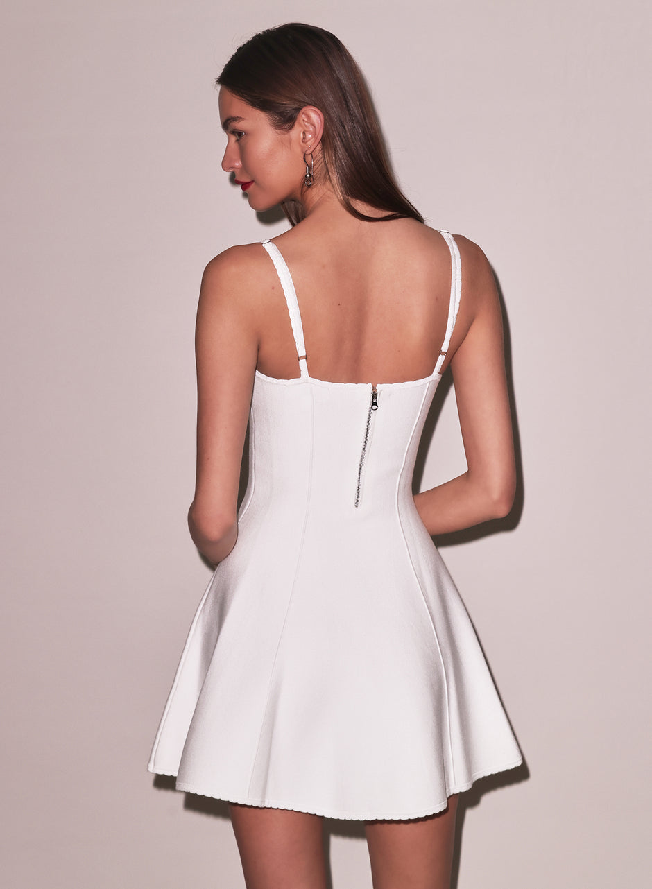 Ivory - Flared Corset Dress | Fleur du Mal