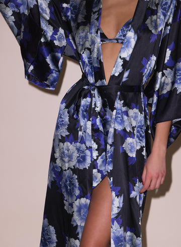 Tokyo rose - Unisex Silk Kimono | Fleur du Mal