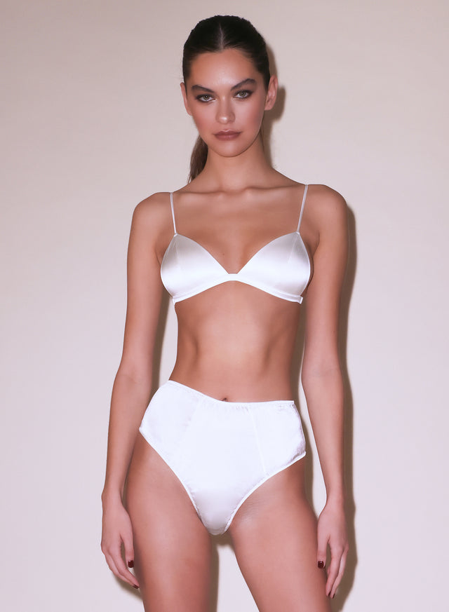 Ivory - Molded Luxe Triangle Bra | Fleur du Mal