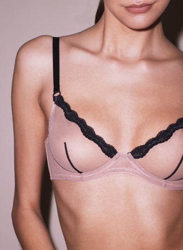 Petal - Sheer Tulle Demi Bra | Fleur du Mal