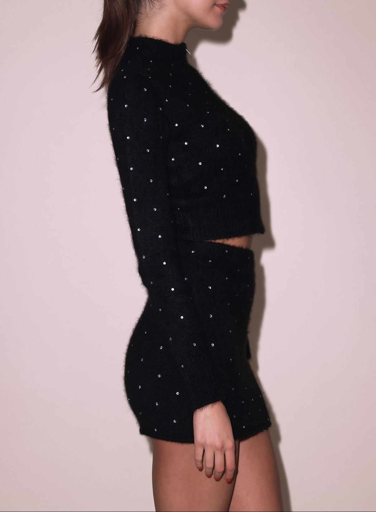 Cashmere Mini Skirt Side View