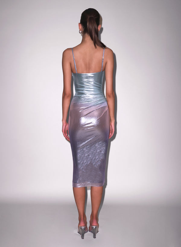 Blue metallic ombre - Ombré Shine Dress | Fleur du Mal