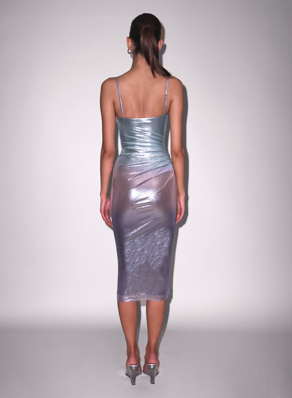 Blue metallic ombre - Ombré Shine Dress | Fleur du Mal