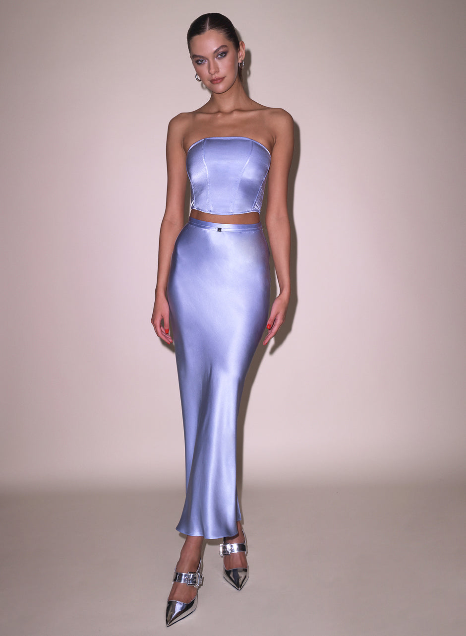 Pastel sky - Silk Corset Top | Fleur du Mal