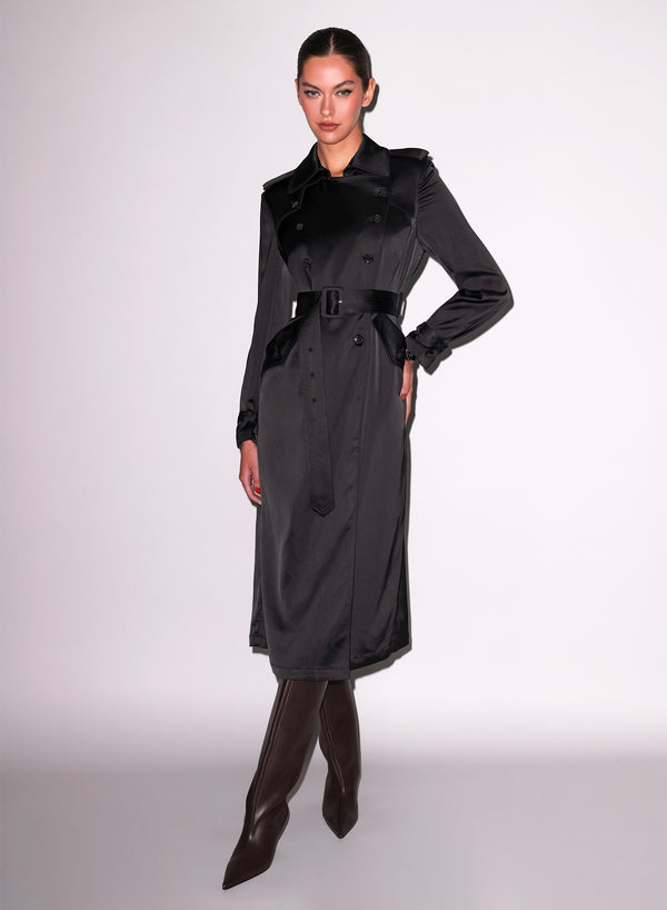 Black - Luxe Trench Coat | Fleur du Mal