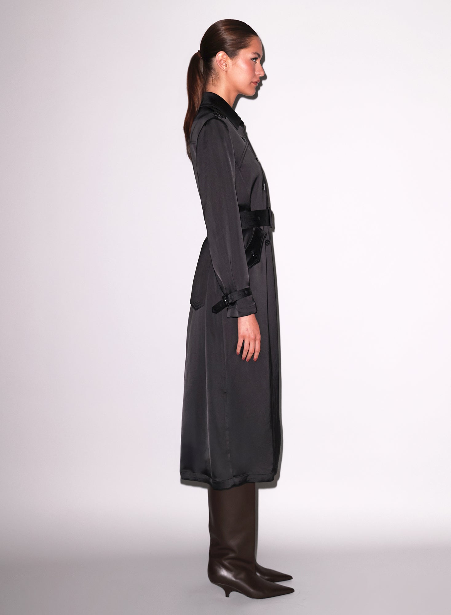 Luxe Trench Coat-black