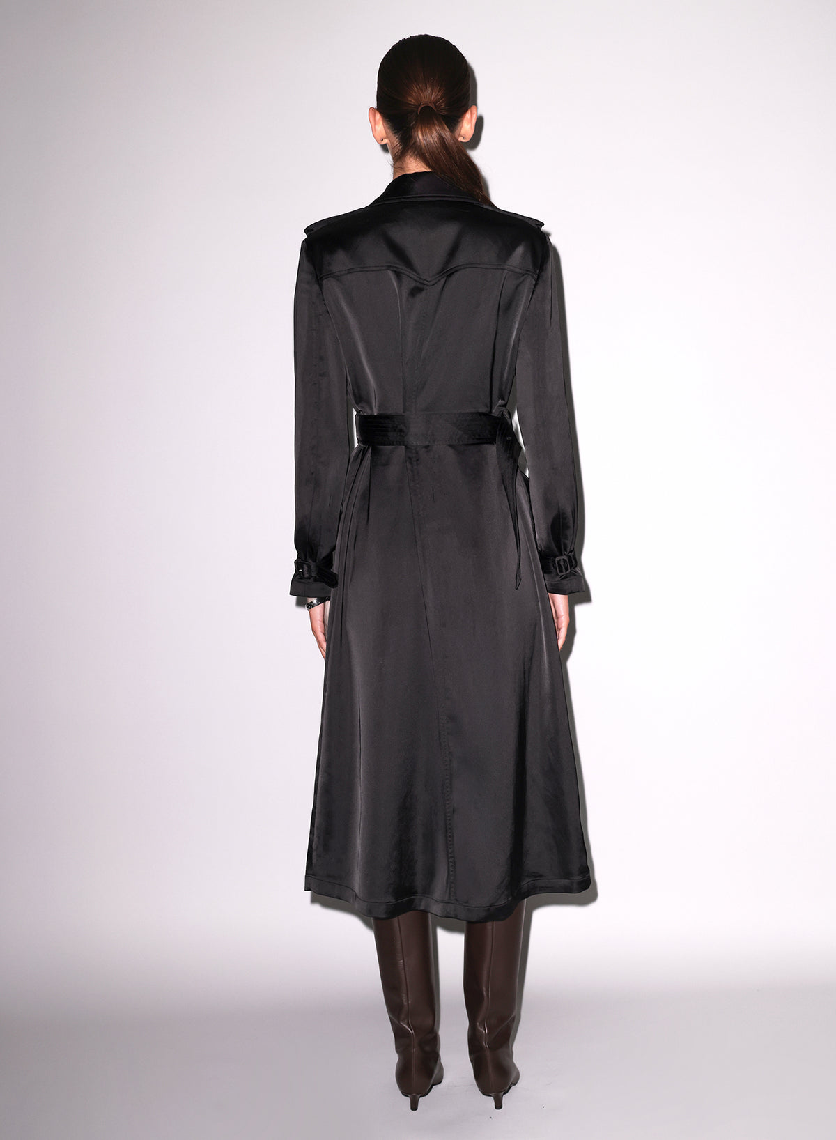 Luxe Trench Coat-black