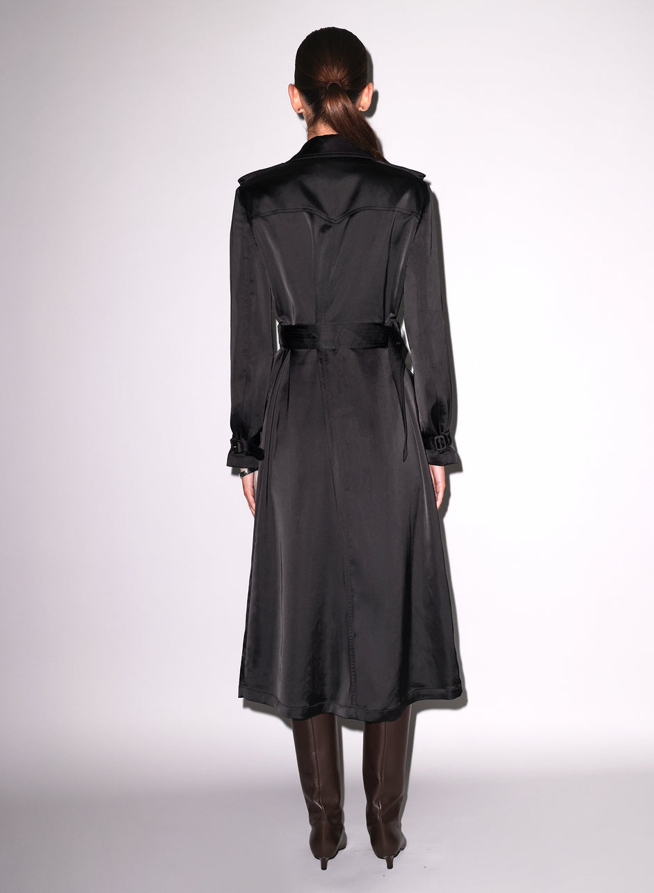 Black - Luxe Trench Coat | Fleur du Mal