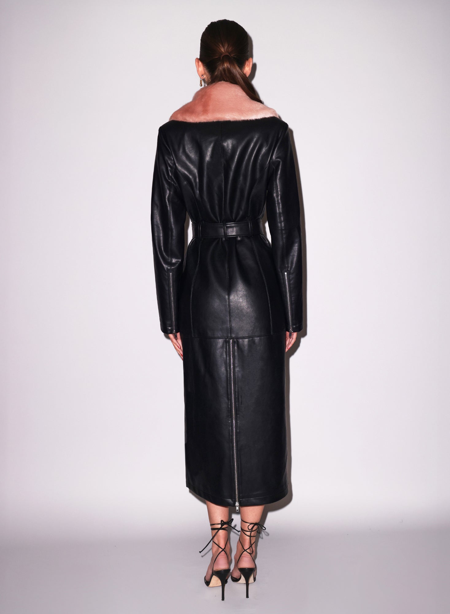 Vegan Leather & Fur Coat- fleur du mal