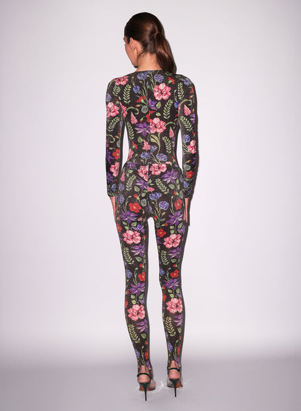 Wildflower print - Wildfleur Plunge Bodysuit | Fleur du Mal
