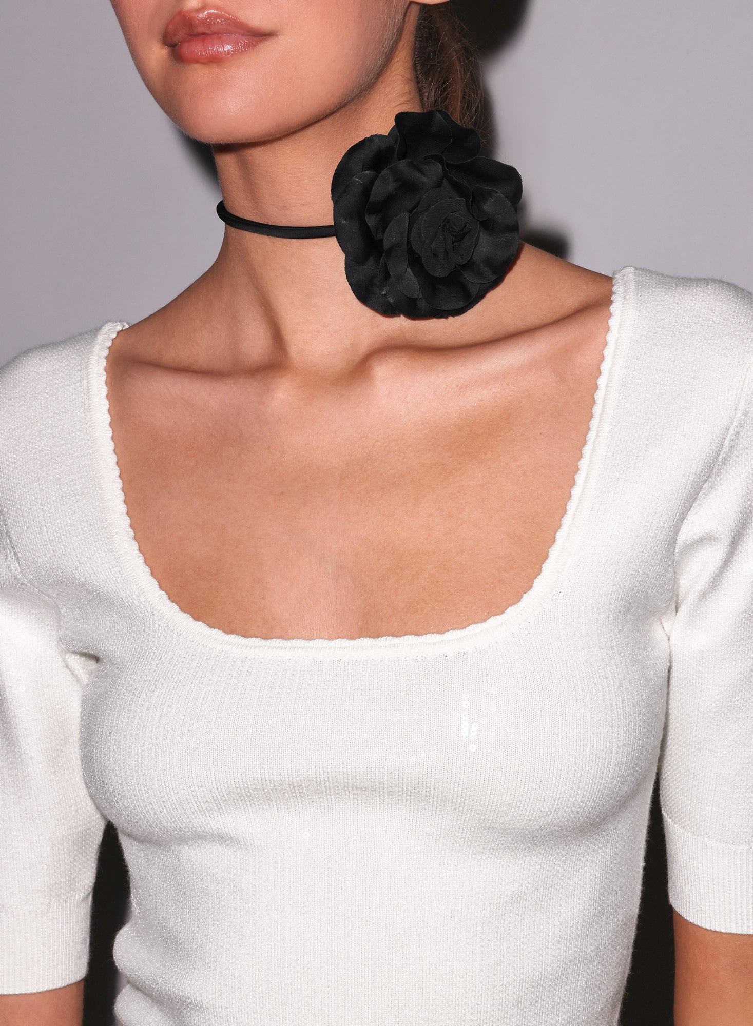 Sequin Knit Top & Tux Pant  Ivory- Fleur du Mal