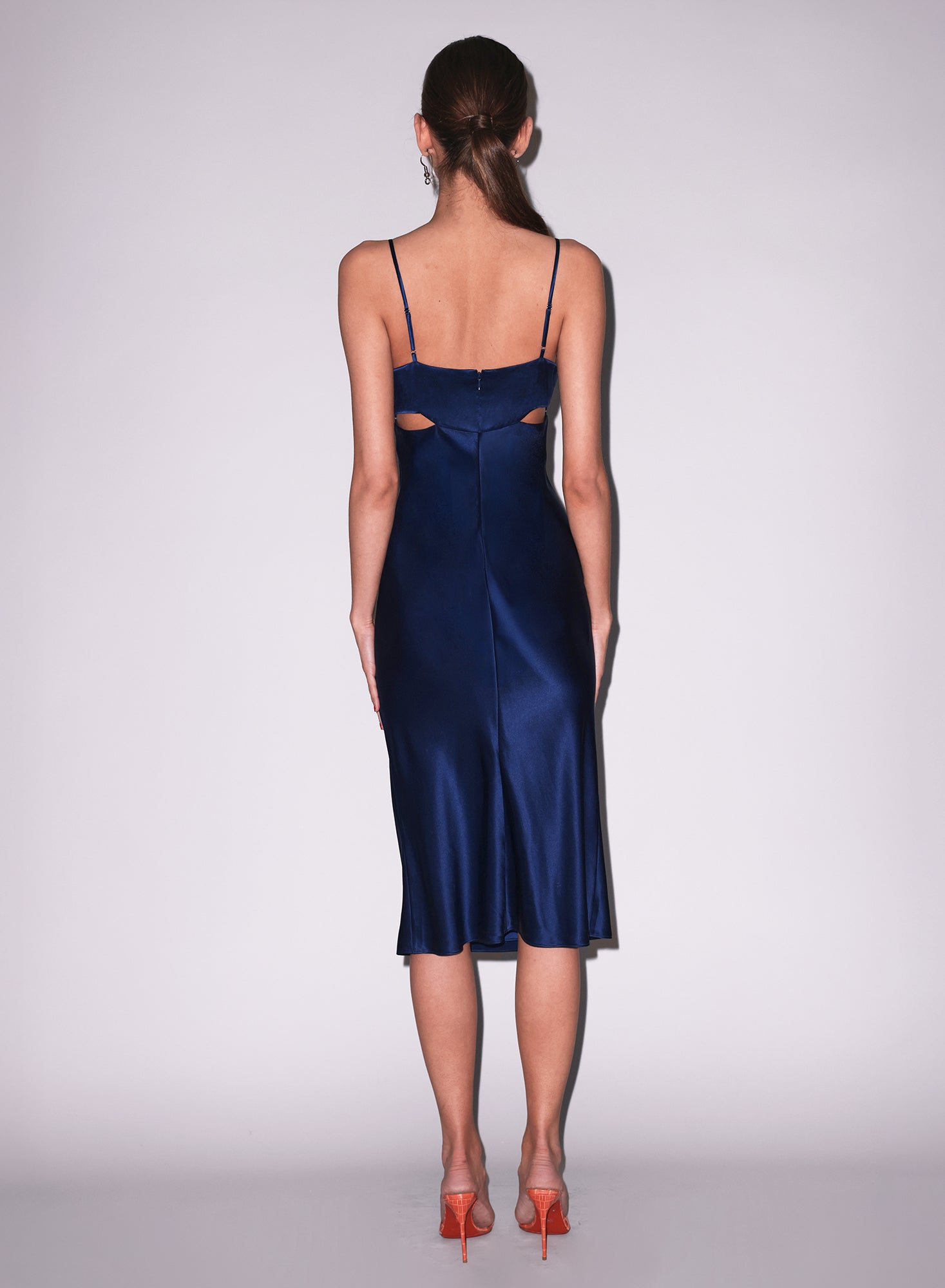 Back View of Cage luxe dress