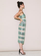 Sequin Stripe Midi Dress