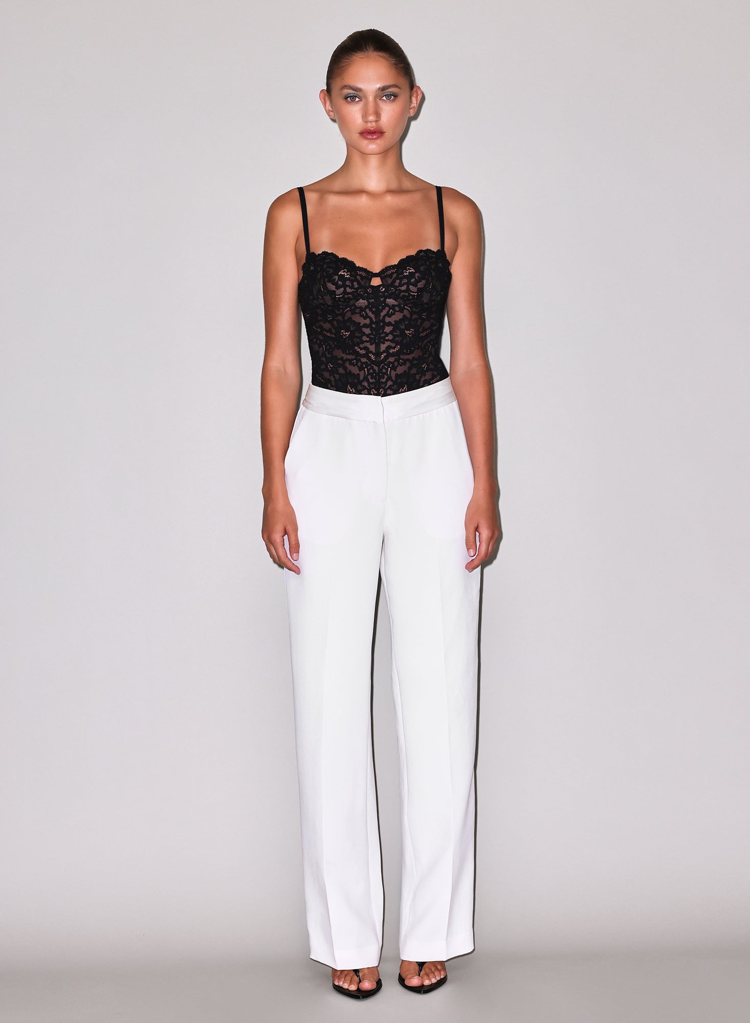 Tuxedo Pant-ivory-fleur du mal-flat