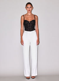 Tuxedo Pant-ivory-fleur du mal-flat