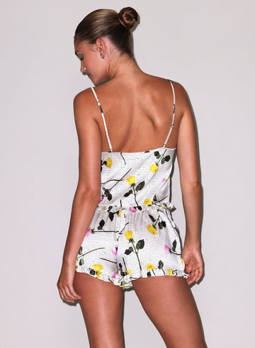Yellow tossed roses - Ruffle Cami | Fleur du Mal