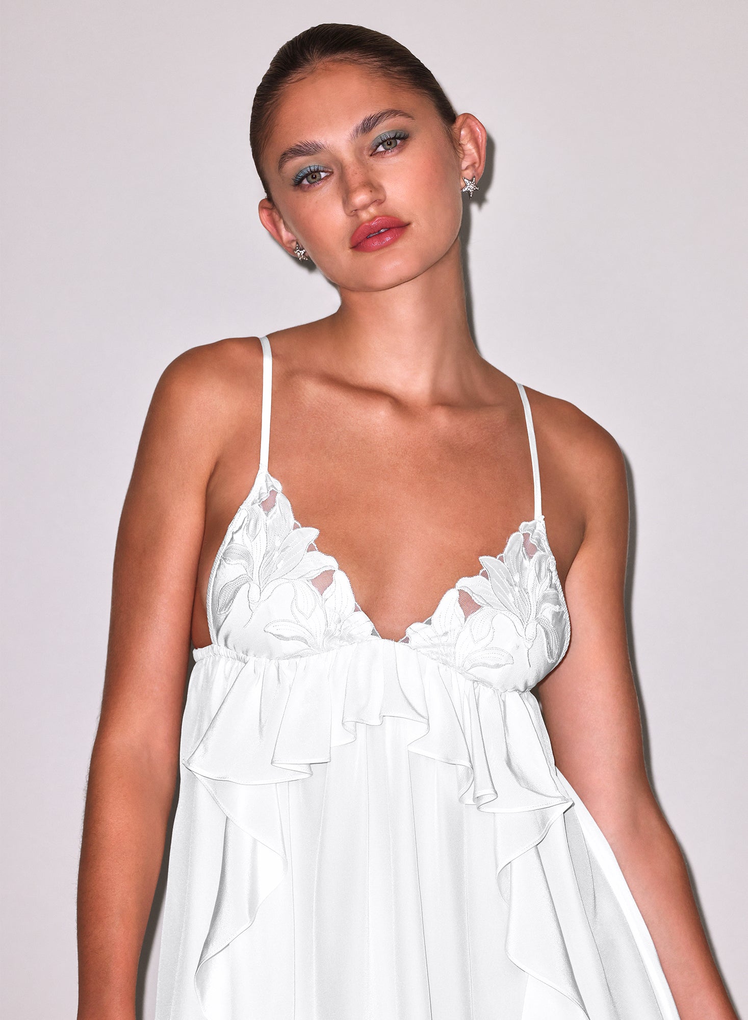 Lily Babydoll Dress-white- Fleur du Mal