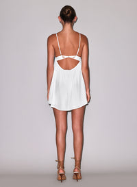 Lily Babydoll Dress-white- Fleur du Mal-black