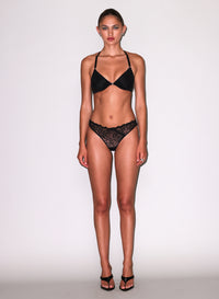 Bianca Lace Racerback Bra- black-full- Fleur du Mal 