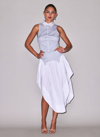Poplin Garter Skirt- fleur-flat