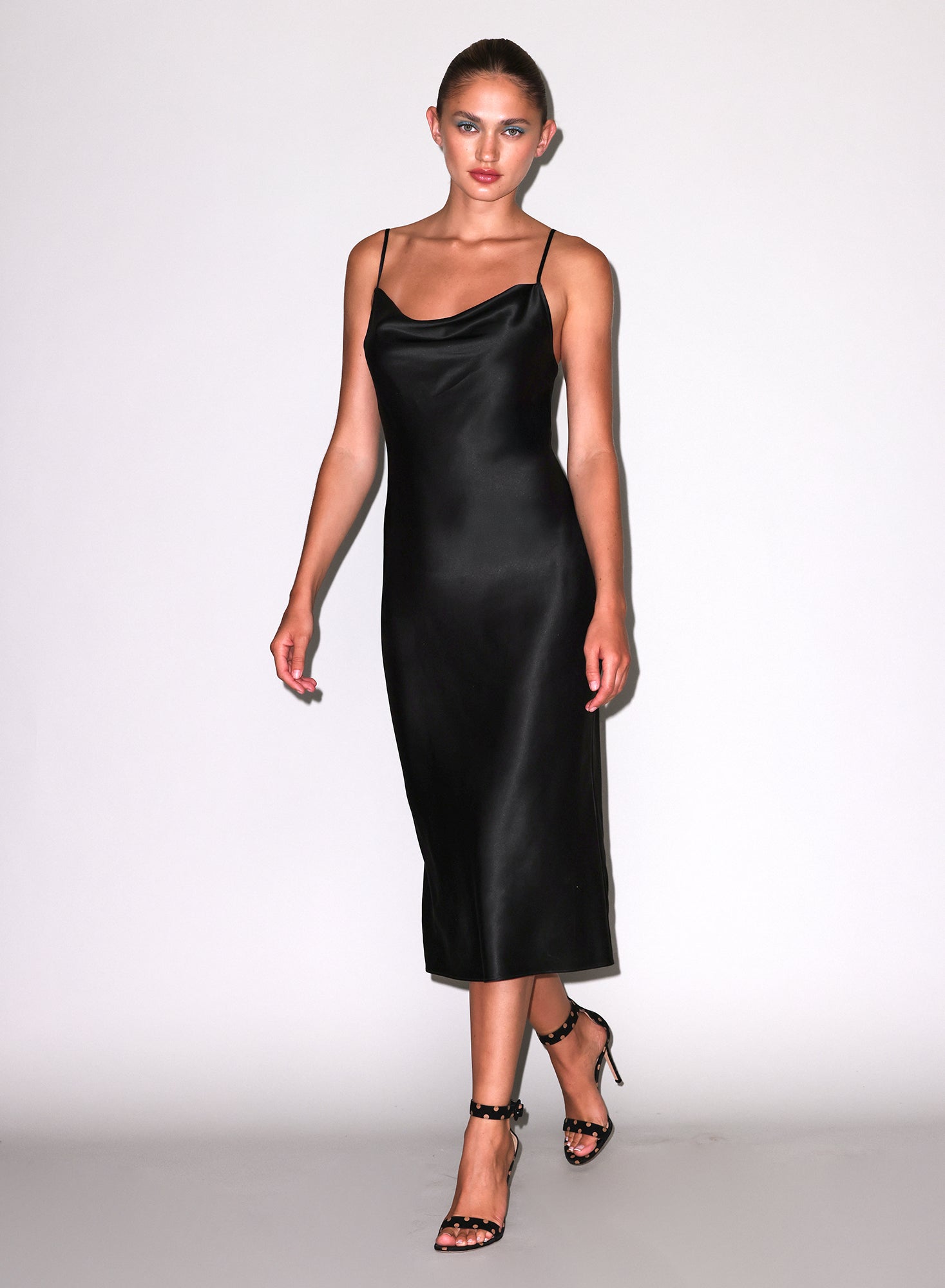Silk Cowl Slip Dress