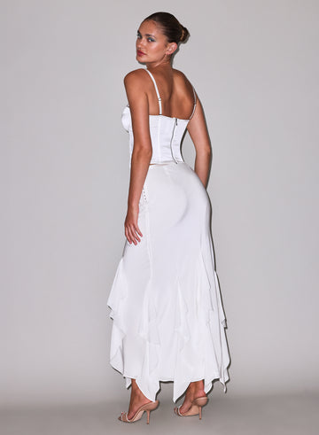 Eva Skirt-white- fleur du mal- flat