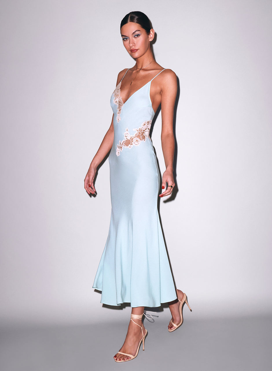 Frosted Mint Juliet Lace Maxi Dress | Fleur du Mal Frosted Mint Juliet Lace Maxi Dress | Fleur du Mal