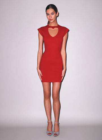 body-Matchmaker Dress in red- valentines- fleur du mal