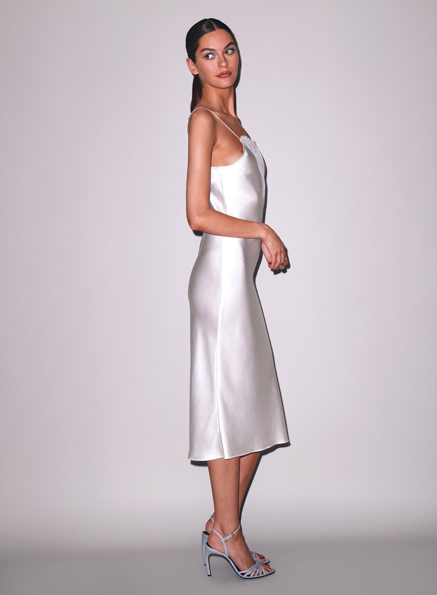 Frankie Lace Slip Dress- ivory-fleur du mal