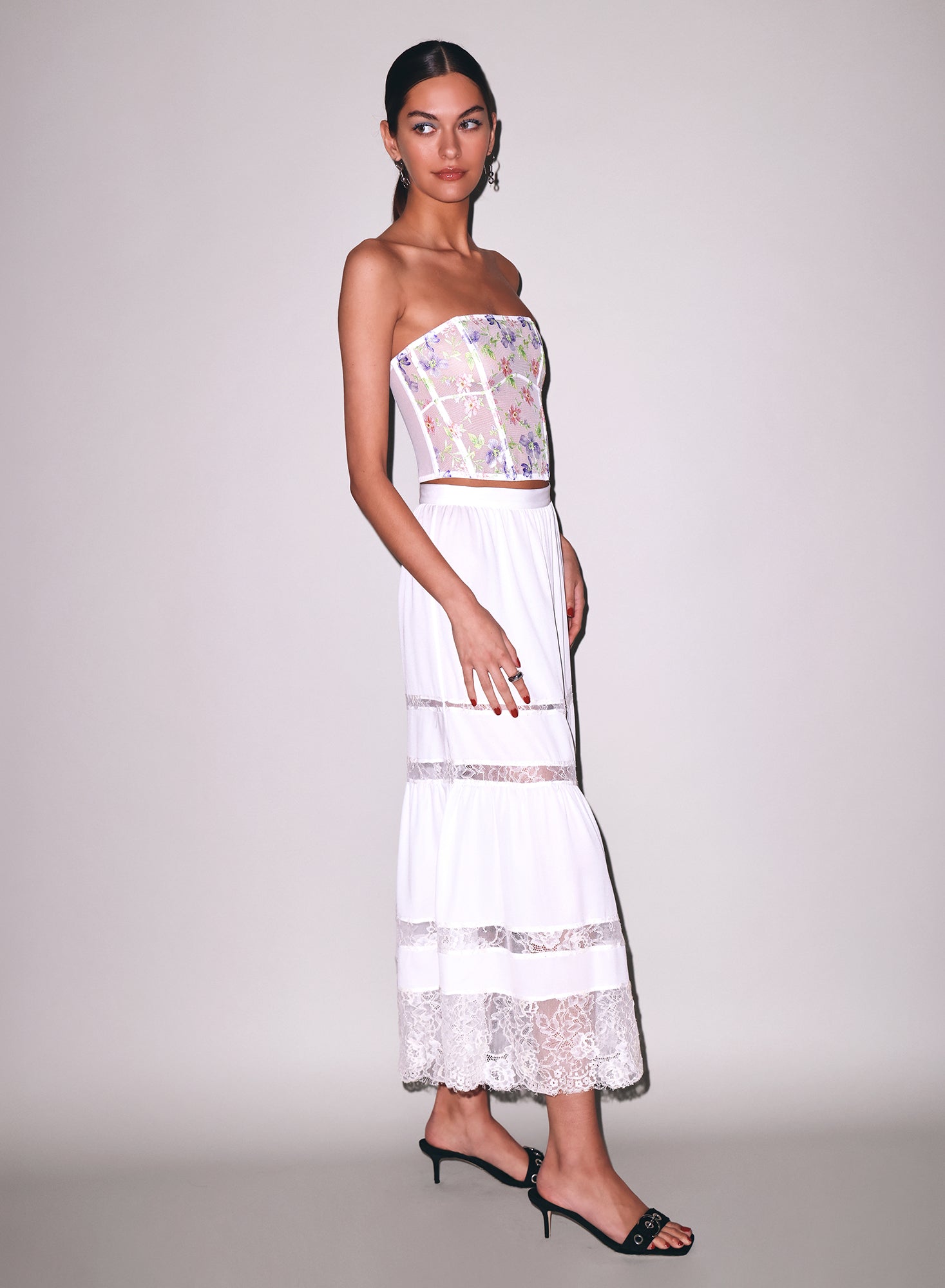 Juliet Lace Maxi Skirt- Ivory- Fleur du Mal