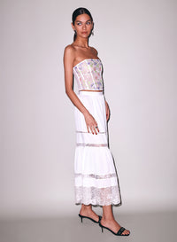 Juliet Lace Maxi Skirt- Ivory- Fleur du Mal