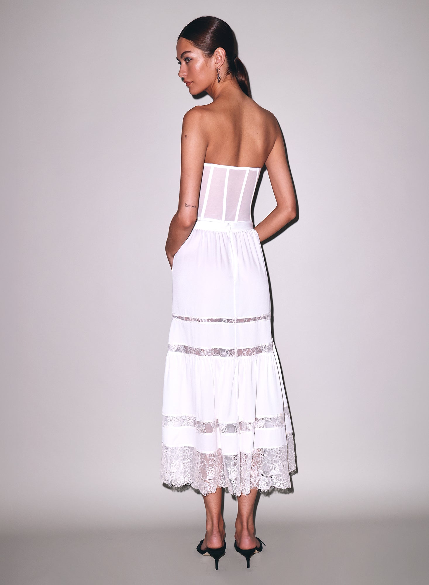 Juliet Lace Maxi Skirt- Ivory- Fleur du Mal