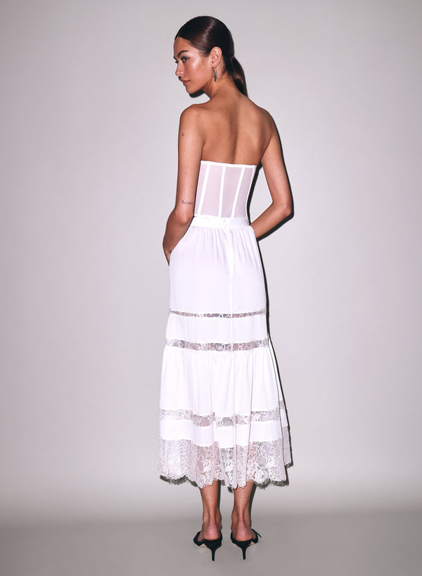 Ivory - Juliet Lace Maxi Skirt | Fleur du Mal