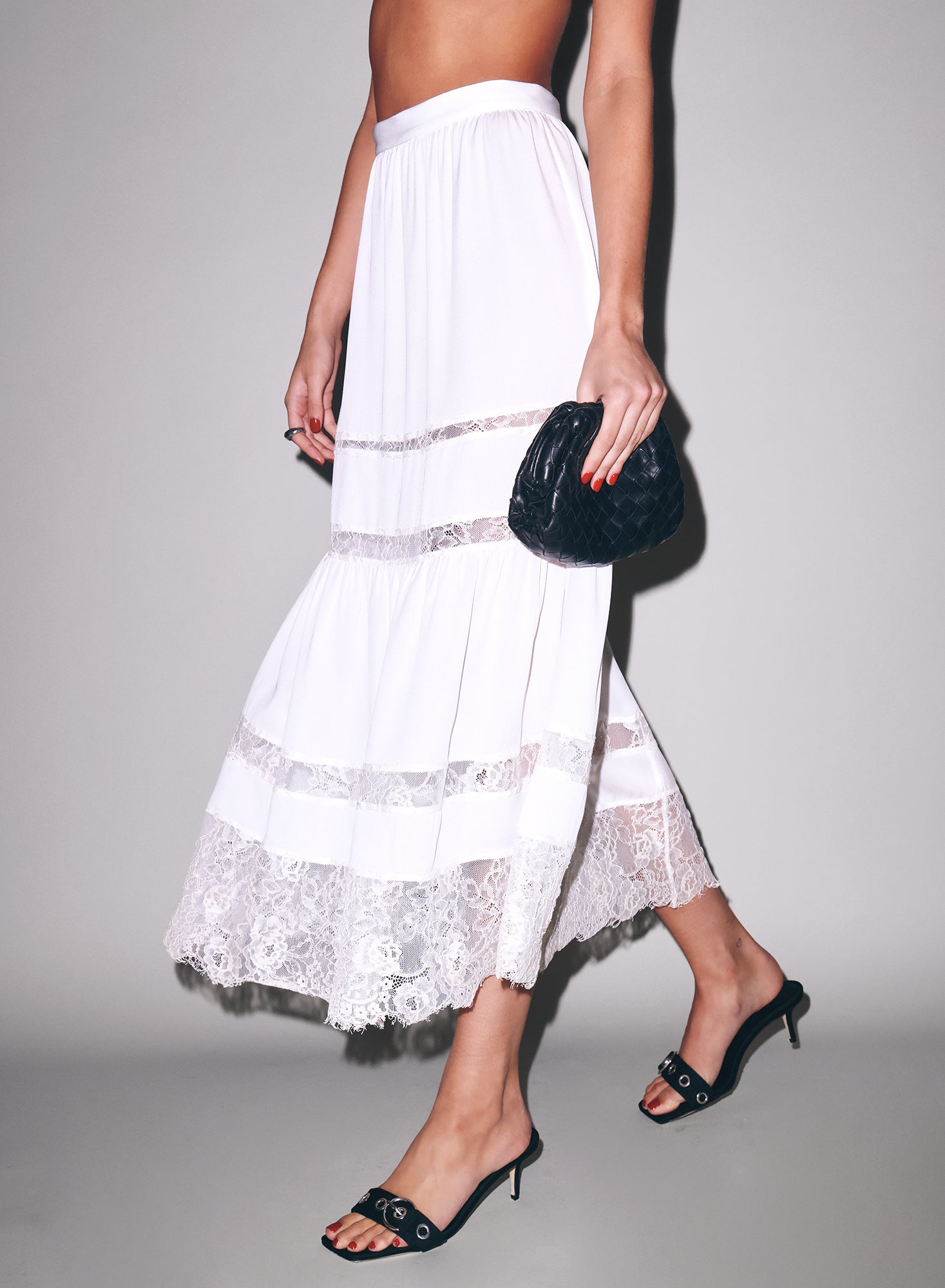 Juliet Lace Maxi Skirt- Ivory- Fleur du Mal