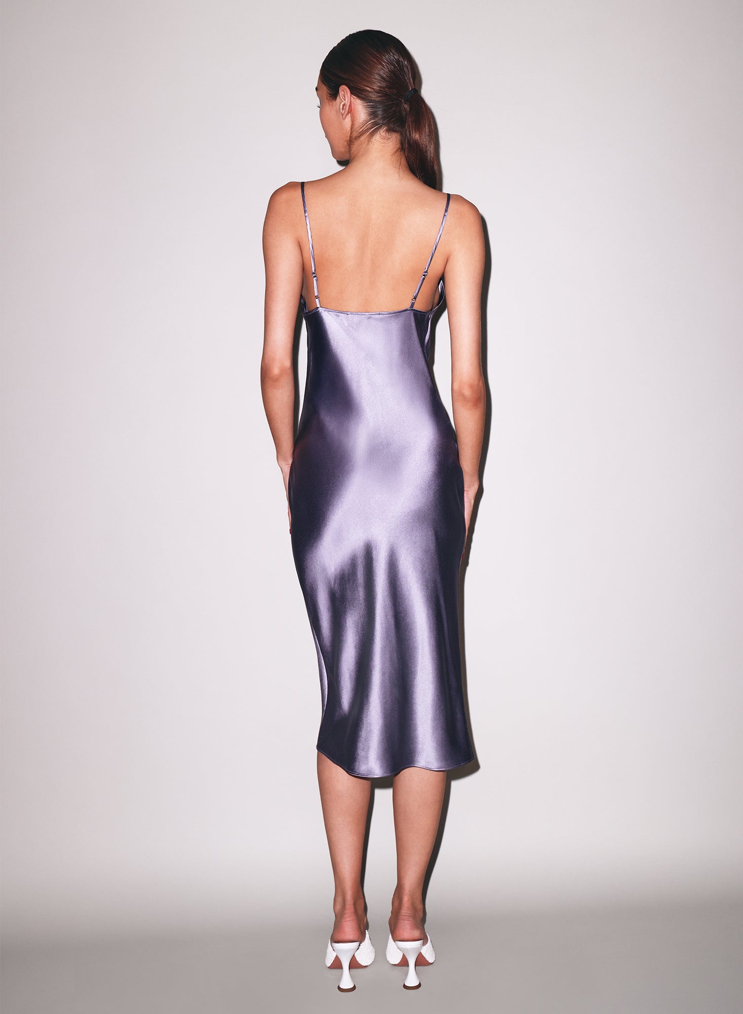 Cowl Neck Slip Dress-lavender- fleur du mal