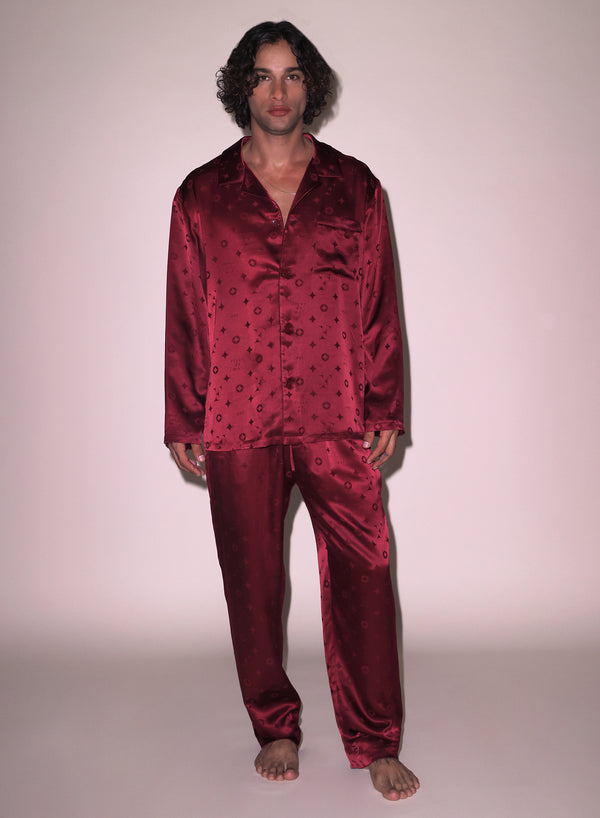 Barolo - Men&#39;s Silk Jacquard PJ Top | Fleur du Mal