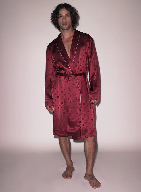 Barolo - Men&#39;s Silk Jacquard Robe | Fleur du Mal