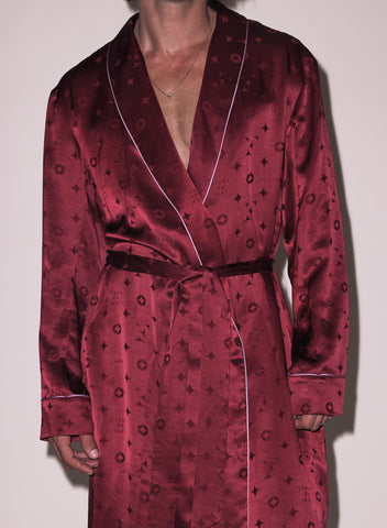 Men's Silk Jacquard Robe