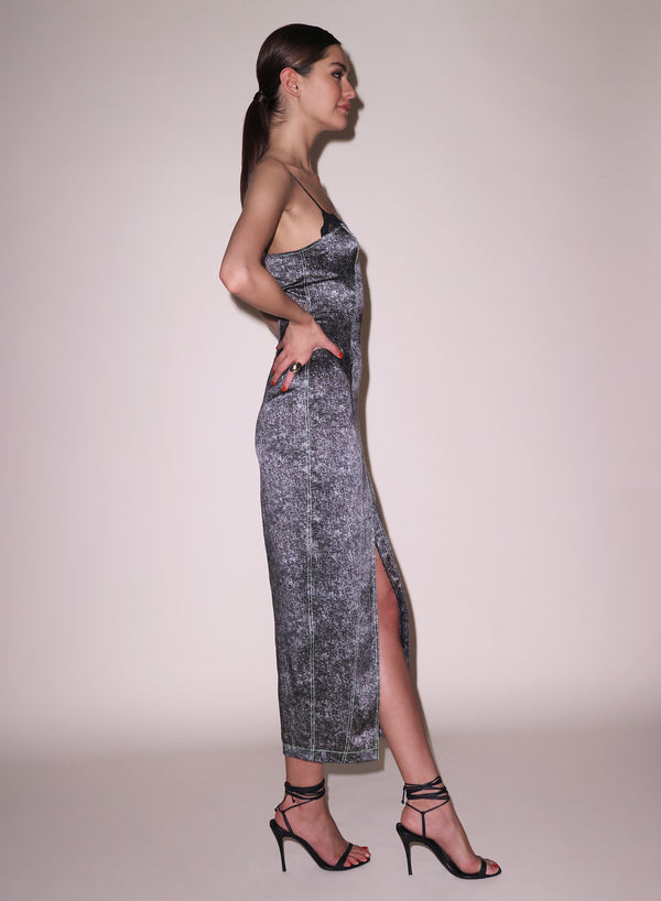 Grey acid wash - Margaux Maxi Dress | Fleur du Mal