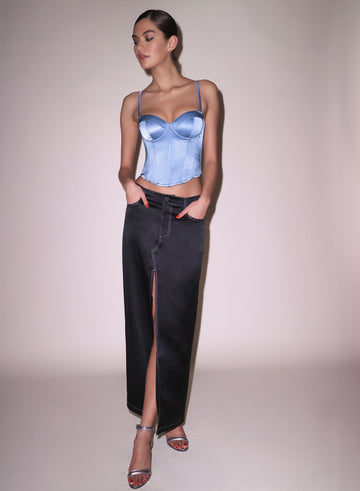 Denim blue - Hamptons Bustier | Fleur du Mal