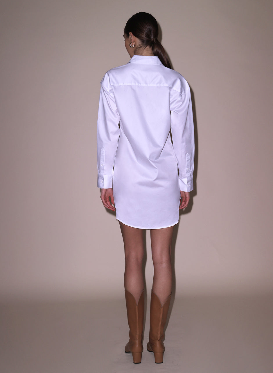 White - Poplin Shirt Dress | Fleur du Mal