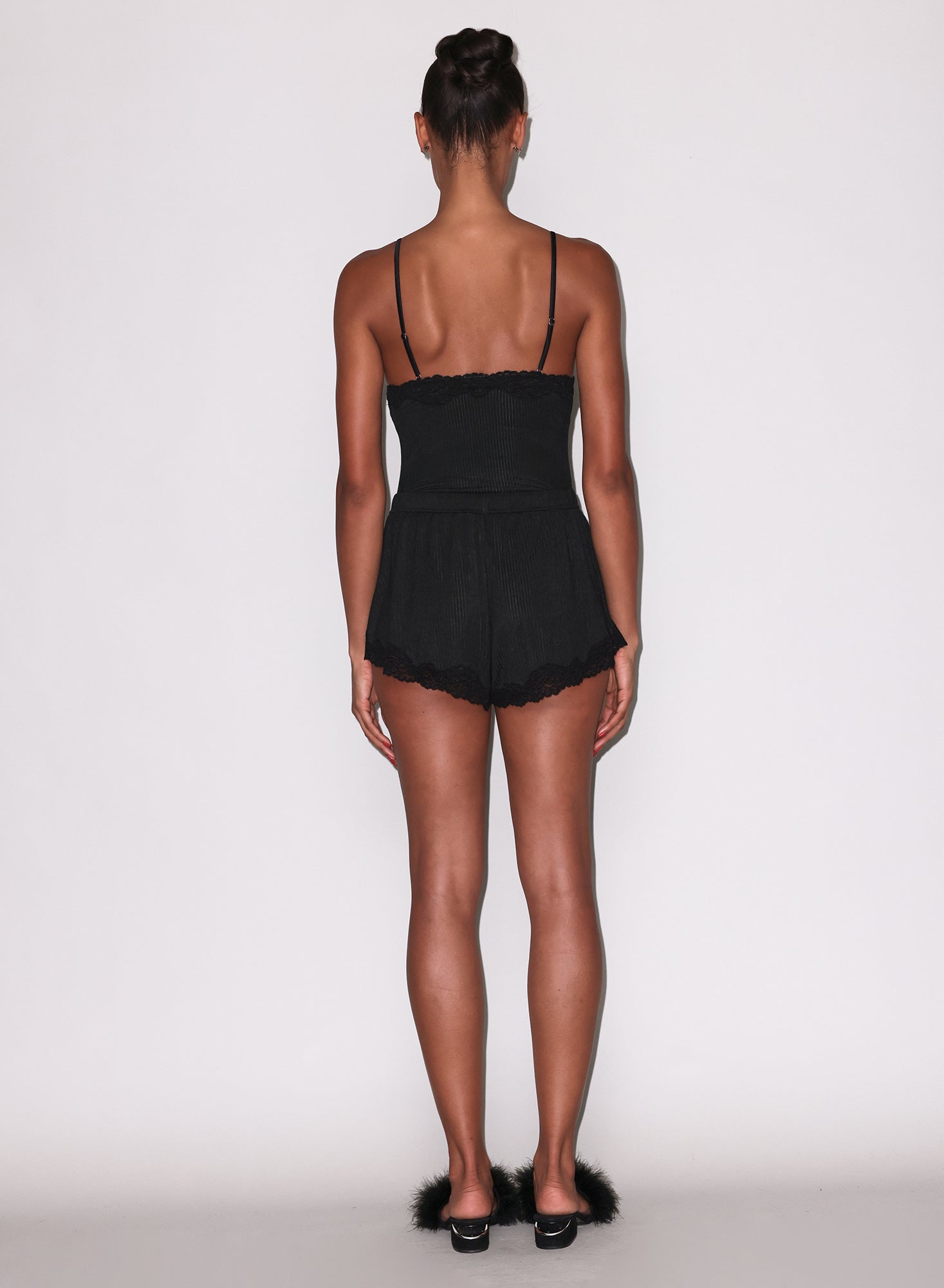 Butter Rib Flutter Short-black-Fleur du Mal