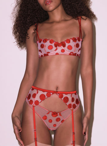 Rouge - Polka Dot Embroidery Cheeky | Fleur du Mal