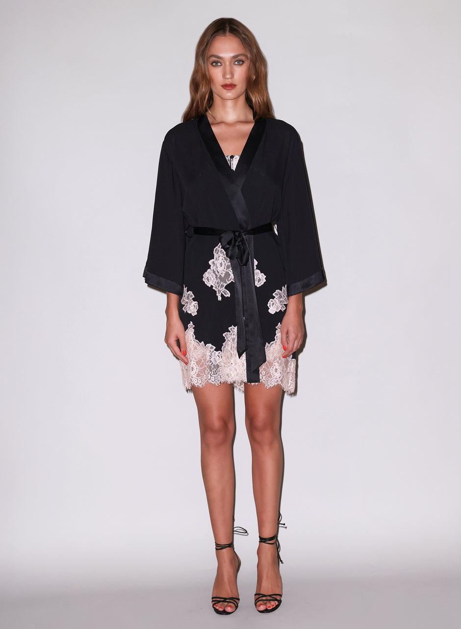Black - Juliet Lace Robe | Fleur du Mal