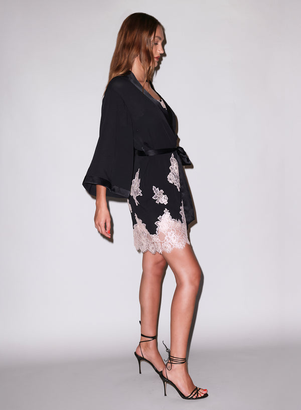Black - Juliet Lace Robe | Fleur du Mal