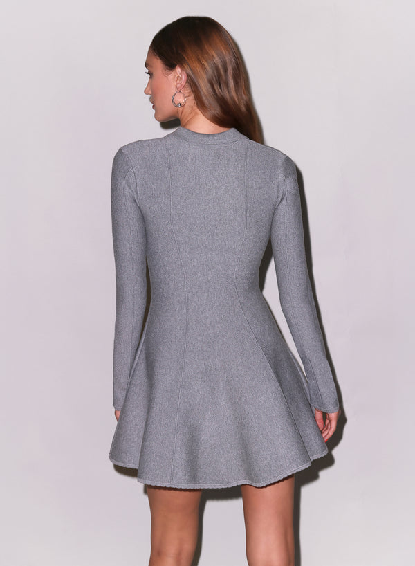 Medium heather grey - Henley Flared Corset Dress | Fleur du Mal