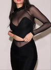 Mesh Mock Neck Top