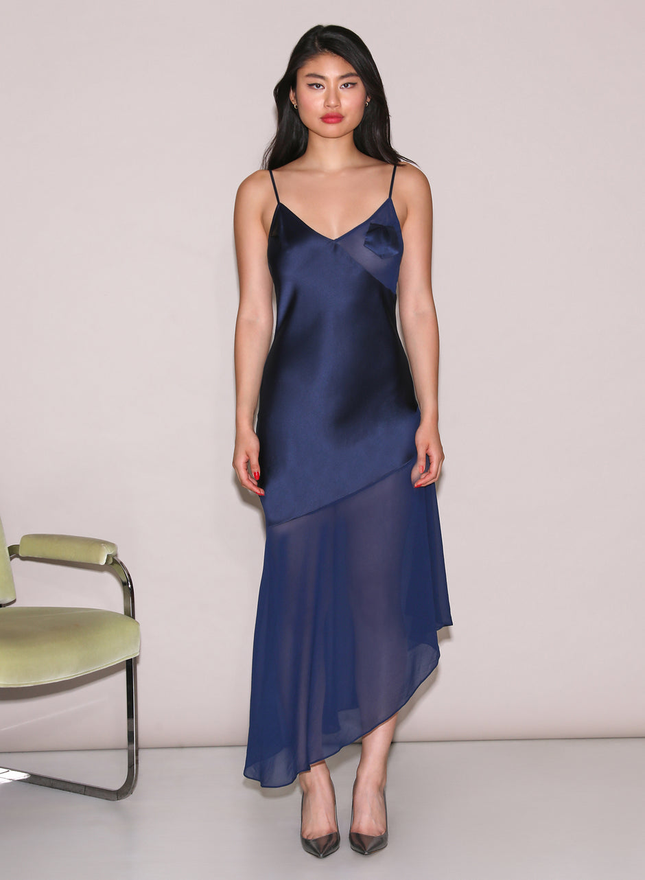 Caspian blue - Chiffon &amp; Satin Slip | Fleur du Mal